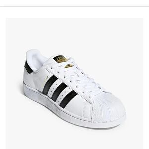 Adidas Superstar Mens 8.5 White/Black~ NEW WITH TAGS